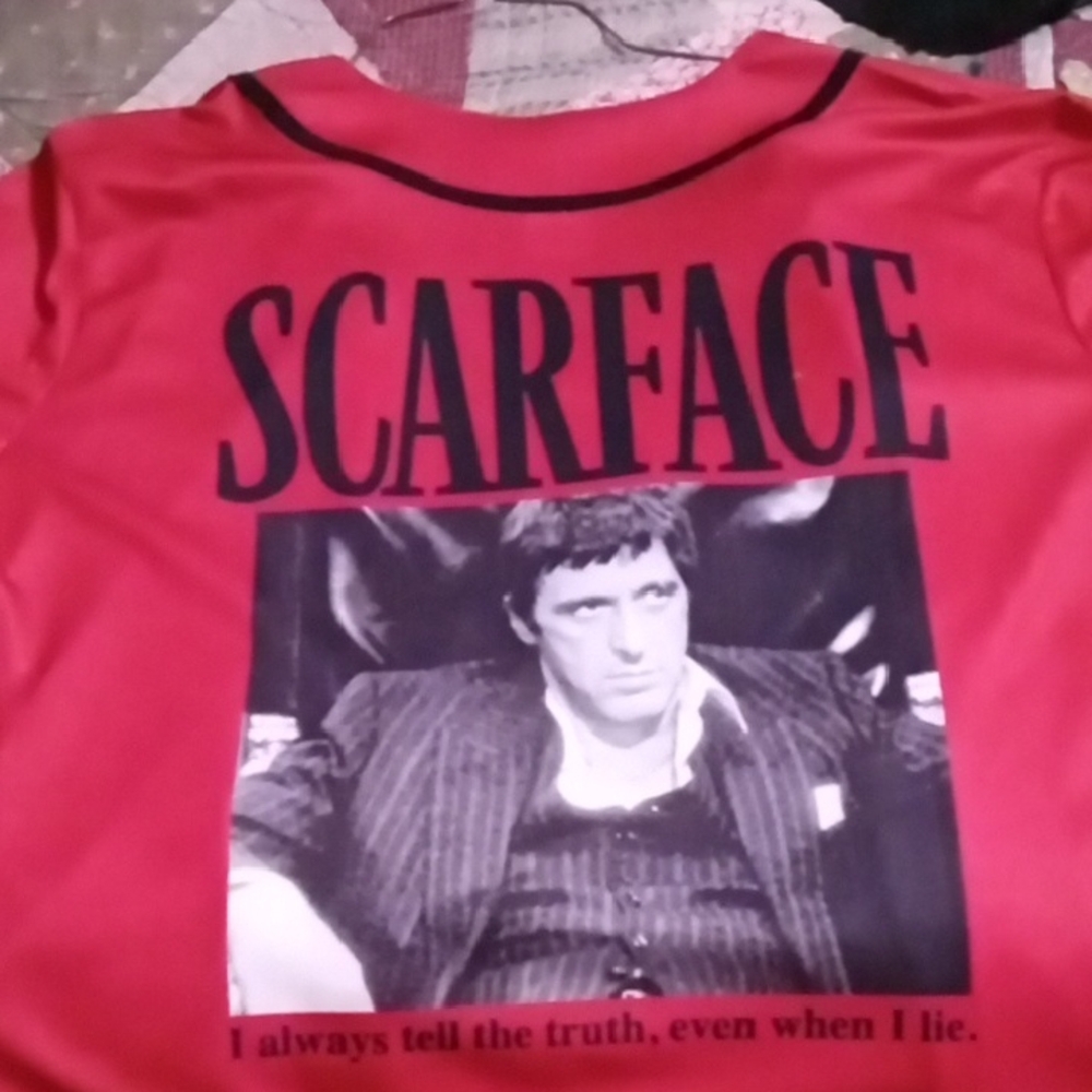 Scarface Graphic Red Men's Shirt